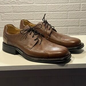 Belvedere‎ Baybridge Brown Leather Dress Shoes Mens Size 8.5D